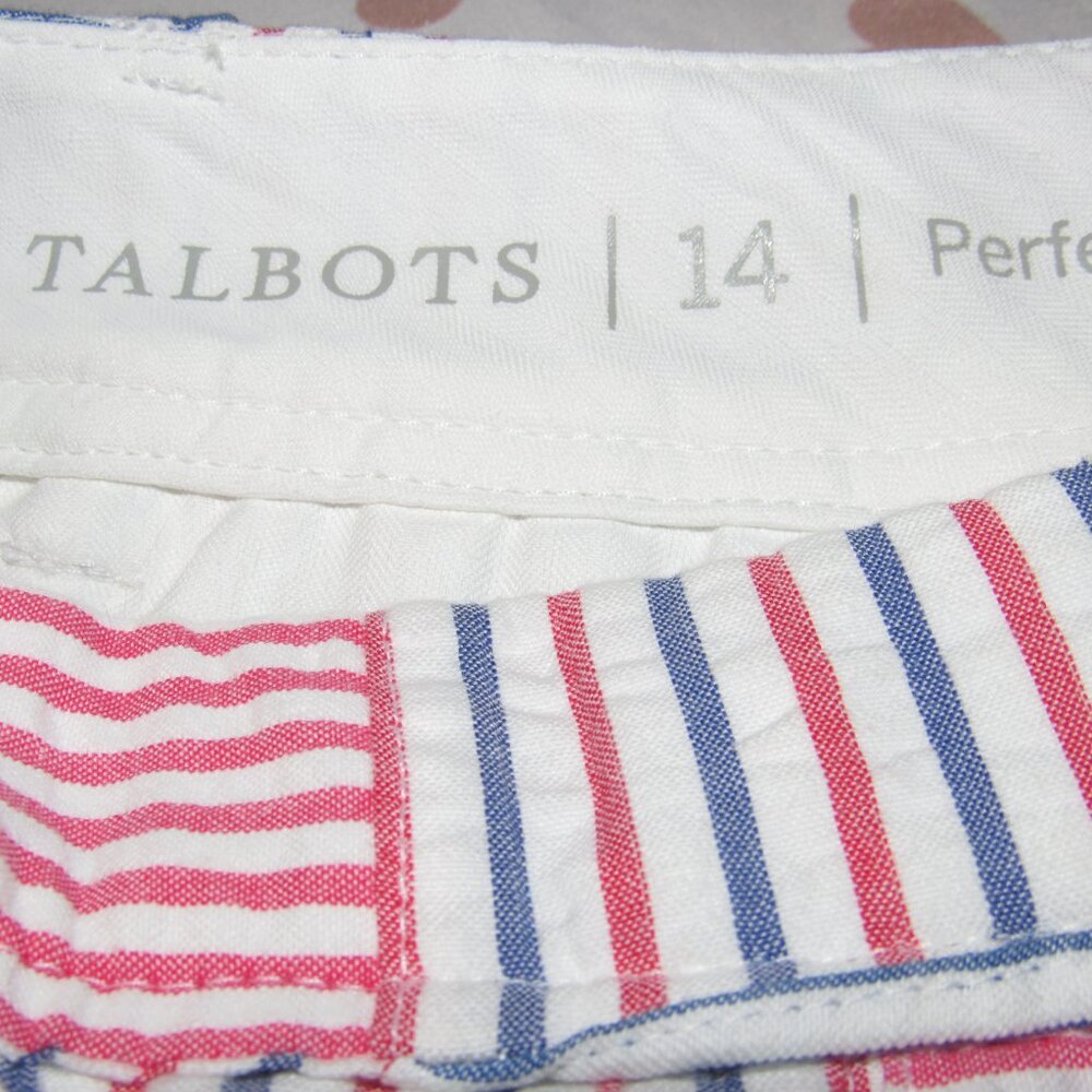 Talbots “Perfect Short” Patchwork Stripe Cotton S… - image 4